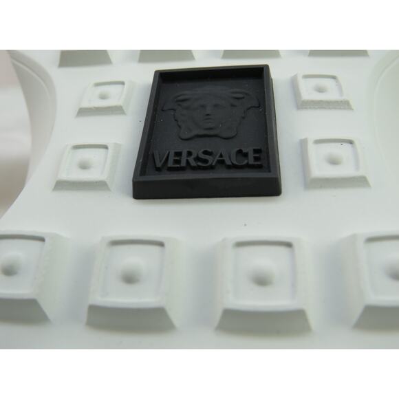 VERSACE SPLENDOR PINK WHITE LEATHER MEDUSA HEAD LOW TOP PLATFORM SNEAKERS 39 9 - Picture 10 of 12